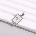 Zilveren Ram sterrenbeeld vierkante hanger van roestvrij staal maat 13mm bij 10mm - Ram / 10*13mm
