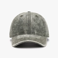 Classic acid washed charcoal grey baseball cap in soft cotton twill with six-panel design - Washed Green