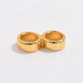 Dettaglio del connettore a infinito in argento S925 dorato per la creazione di gioielli - Connettore a Doppio Anello 8mm / Oro
