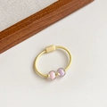 Cute yellow high elastic hair tie with pastel beads for little girls' ponytail - Yellow