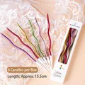 6-piece colorful spiral birthday candles with 15.5cm metallic finish for cake decor - Curved Metallic Rainbow Candle / 6Pcs/Set / Colorful/Metallic