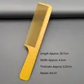 Close-up of yellow hair cutting comb featuring a 0-20cm scale ruler and measurements - AH-01 / Flat Top Haircutting Comb