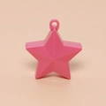 Pink pentagram star balloon weight with a top ring for Christmas decorations - Rose Red