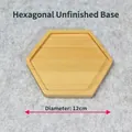 Hexagonal wooden DIY coaster tray 12cm diameter made of natural bamboo material - Large Hexagon Tray (12cm)