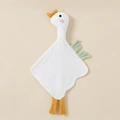 Weiches Schnuffeltuch Gans aus Bio-Baumwollmusselin in Weiß für Neugeborene - Weiß (Großer Schwan)