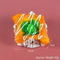 Realistic artificial Danish pastry with strawberry jam and cream toppings, 7.5cm x 5cm - Kiwi