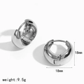 Gepolijste zilveren roestvrijstalen oorringen van 18mm met een gewicht van 9,5g - Zilver-18.0mm (TE60314-18-S)