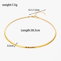 Minimalist gold stainless steel snake chain necklace for women with high-end polished finish - Gold Flat Snake Chain Necklace (NK-208)