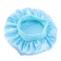 Elastic wide-band light blue satin sleep cap for toddlers with silky texture finish - One Size / Sky Blue