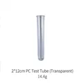 Transparent PC plastic test tube for hydroponic heart vase DIY mold 2x12cm size - 12cm PC Test Tube (Clear)