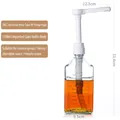 1100ml glass syrup dispenser bottle with 30cc white pump head and measurement scale - 30cc Long Pump + 1100ml Glass Bottle