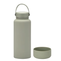 Morandi green matte finish 1L large capacity insulated water bottle with portable handle - 1 L / Bean Green