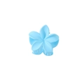 Matte light blue frangipani flower hair claw clip with frosted texture for daily styling - Matte Blue