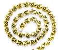 Polished gold punk skull link chain bracelet with secure buckle for men in gothic style - Skull Necklace (Gold/60cm) / Gold