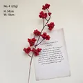 Artificial red berry branch for Christmas tree decor, height 34cm and width 10cm - No. 4 Bright Red Berry Pick / 34cmx10cm