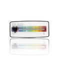 Rainbow enamel social battery lapel pin with black matte finish and vibrant gradient colors - Slider Design / Mood Rainbow Brooch