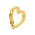 Polished 18K gold-plated heart-shaped spring clasp connector for DIY necklace jewelry - Large Heart / Gold