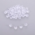 Fermoirs de boucles d'oreilles en silicone transparent pour un maintien sécurisé - Fermoirs Hamburger 4.4x5mm [4 pièces]