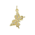 Exquisite 18K gold plated butterfly charm with micro-pave white zircon stones - Butterfly 66