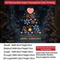Christmas tree static window sticker with snowflakes, stars and Merry Christmas text - 40*50cm