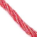 Strands of 3mm red faceted crystal glass wheel beads for DIY jewelry making - 3mm (Approx 120pcs) / Red AB