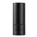 Black leather cylindrical makeup brush case with RANCAI logo and textured finish - Black PU Empty Tube