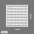 White modular pegboard wall organizer 300x300mm for modern storage and display - Large Square Board - White
