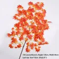 Artificial red maple leaf branch 130cm high with 150 leaves for landscaping decor - Extra Large Red Maple Branch (1pc)