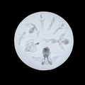 Molde de silicona translúcido con varios diseños de angelitos para decoración de pasteles - Transparente