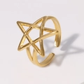 Gold Hollow Star Style (JR345-G7)