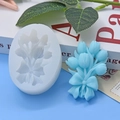 Tulpenvormige siliconen mal met afgewerkt 3D-bloemmodel voor DIY-cake en zeep maken - Klein