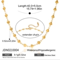 Detail der wasserdichten 18K vergoldeten Edelstahl Herz Kette mit Verlängerungskette - Herz-Stil (JDN0210004)