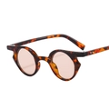 Occhiali da sole punk hip hop retrò con montatura leopardata e lenti arancioni chic - Montatura Tartarugata Tè Lente Champagne
