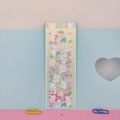 Holographic Korean cartoon stickers featuring sea creatures and bear in floro studio style - Seahorse Rabbit