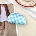 Checkered blue and white claw clip in acetate finish with candy colors - 8.5cm / Blue & White Checkerboard
