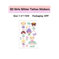 Tatouages temporaires pailletés pour filles avec motifs de fées, papillons et champignons - Style Fée de Rêve et Papillon (QC-003)