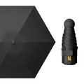 Mini portable black umbrella with UPF50+ sun protection and compact foldable design - 5-Fold 6-Rib Black