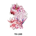 Waterproof temporary tattoo sticker TH-249 with heart-shaped hummingbird and flowers - Th-249 / 210*148mm