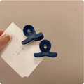 Lot de deux pinces à cheveux bleu marine en acétate avec texte doré France Handmade - Pièce Unique / Bleu foncé