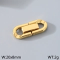Cierre en forma de U de acero inoxidable dorado de 20x8mm para creación de joyas DIY - 20x8mm / Dorado