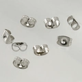 Assortimento di chiusure per orecchini in acciaio inossidabile lucido color argento - Confezione da 100 / Color Acciaio