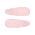 Lot de deux barrettes à cheveux en dentelle rose brodée pour filles sur fond blanc - Pince Goutte à Bord Festonné (Lot de 2) / Dentelle Rose-Fleur Brodée