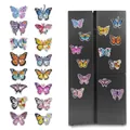 Set de 16 pegatinas de mariposas de pintura de diamante con diseños coloridos y brillantes - Mariposa (Juego de 16)