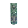 500ml smart thermos with green and blue crystals and LED temperature display lid - Green Python Camo