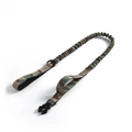 Tactical jungle camouflage dog leash with dual handles and metal frog clip for training - Camo Green Leash