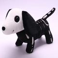 Halloween skelet hond pluche pop met zwart-wit botpatronen en zachte vulling - 20*16cm Hanger / Skelet Hond
