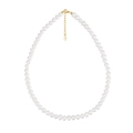 Elegant S925 sterling silver necklace with natural freshwater pearls and golden clasp - Gold Pearl Strand Necklace(GPN25)