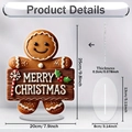 Gingerbread man acrylic Christmas desktop decoration with Merry Christmas text and oval base - Gingerbread Man Merry Christmas