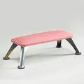 Pink leather manicure hand rest with stable silver metal legs for nail salons - Dreamy Pink (Sheet Metal Chrome Legs)