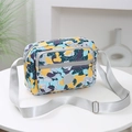 Bolso bandolera multifuncional con colorido estampado de camuflaje y correa - Mapa Amarillo